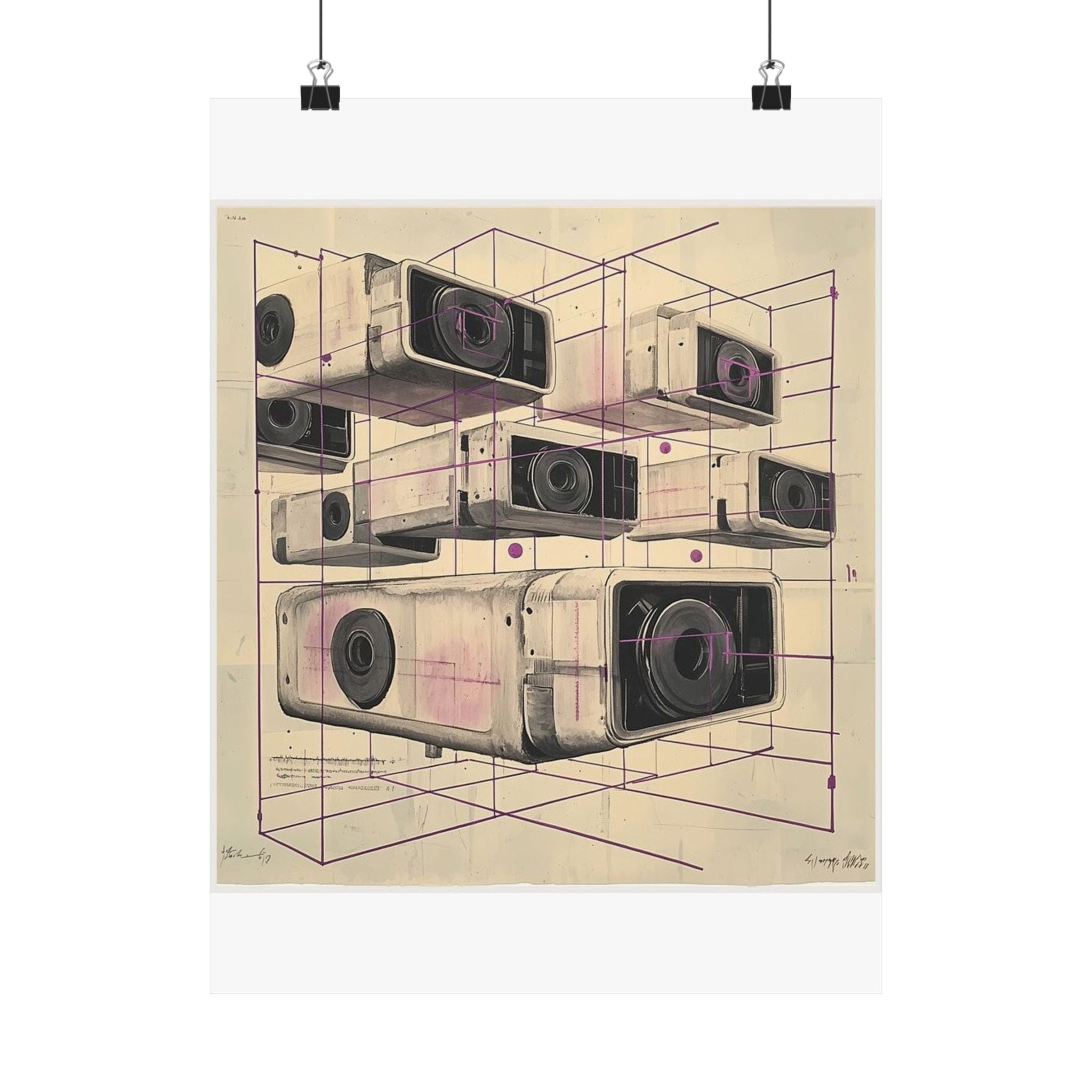 Cassette Grid Architecture Art Print — Histotechnology by Canvas & Click