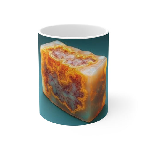 Amber Block Cross-Section Mug — Histotechnology by Canvas & Click
