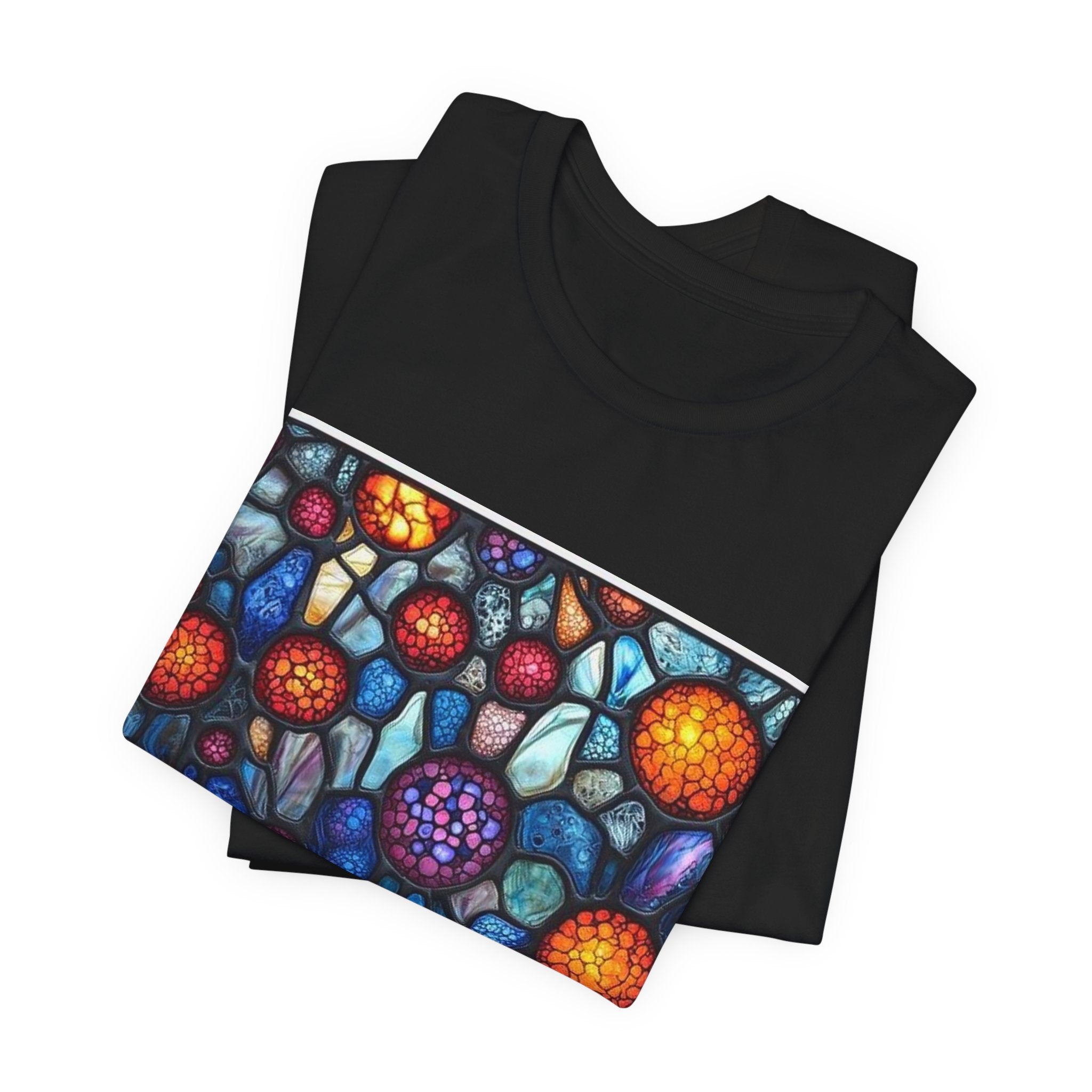 Cellular Stained Glass T-Shirt — Histotechnology by Canvas & Click (view 3)