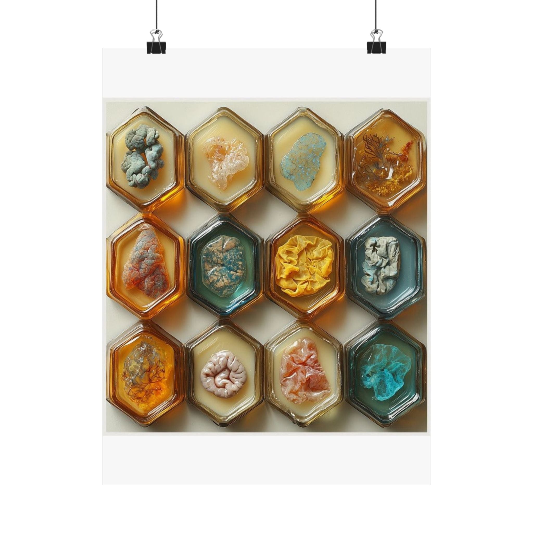 Embedding Mold Honeycomb Art Print — Histotechnology by Canvas & Click