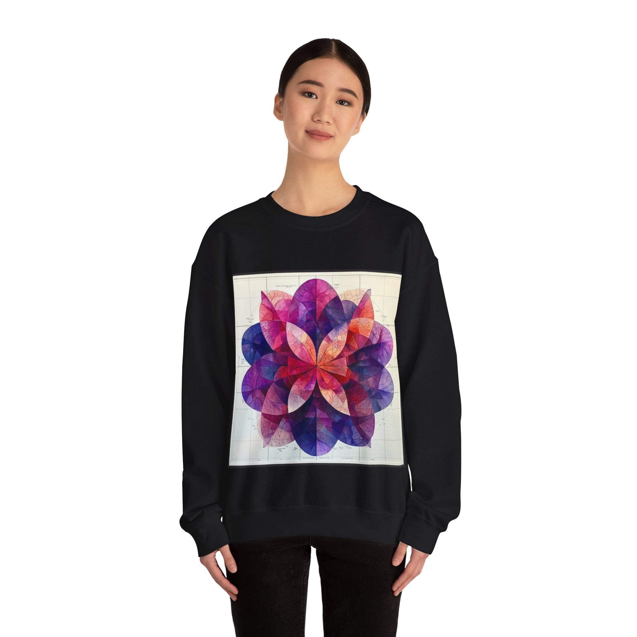 Kaleidoscopic Tissue Ribbons Sweatshirt — Histotechnology by Canvas & Click (view 4)