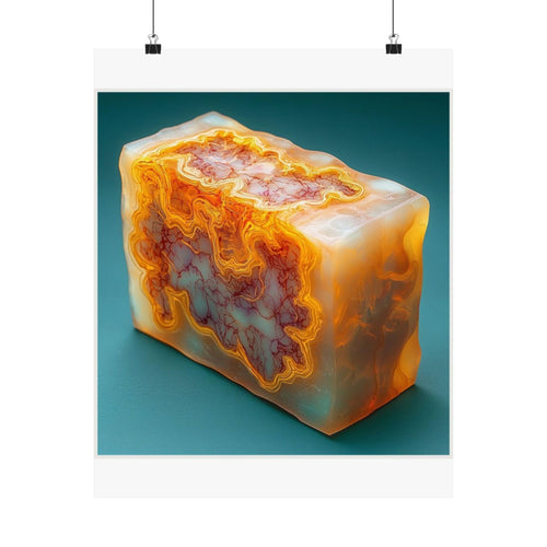 Amber Block Cross-Section Art Print — Histotechnology by Canvas & Click (view 2)