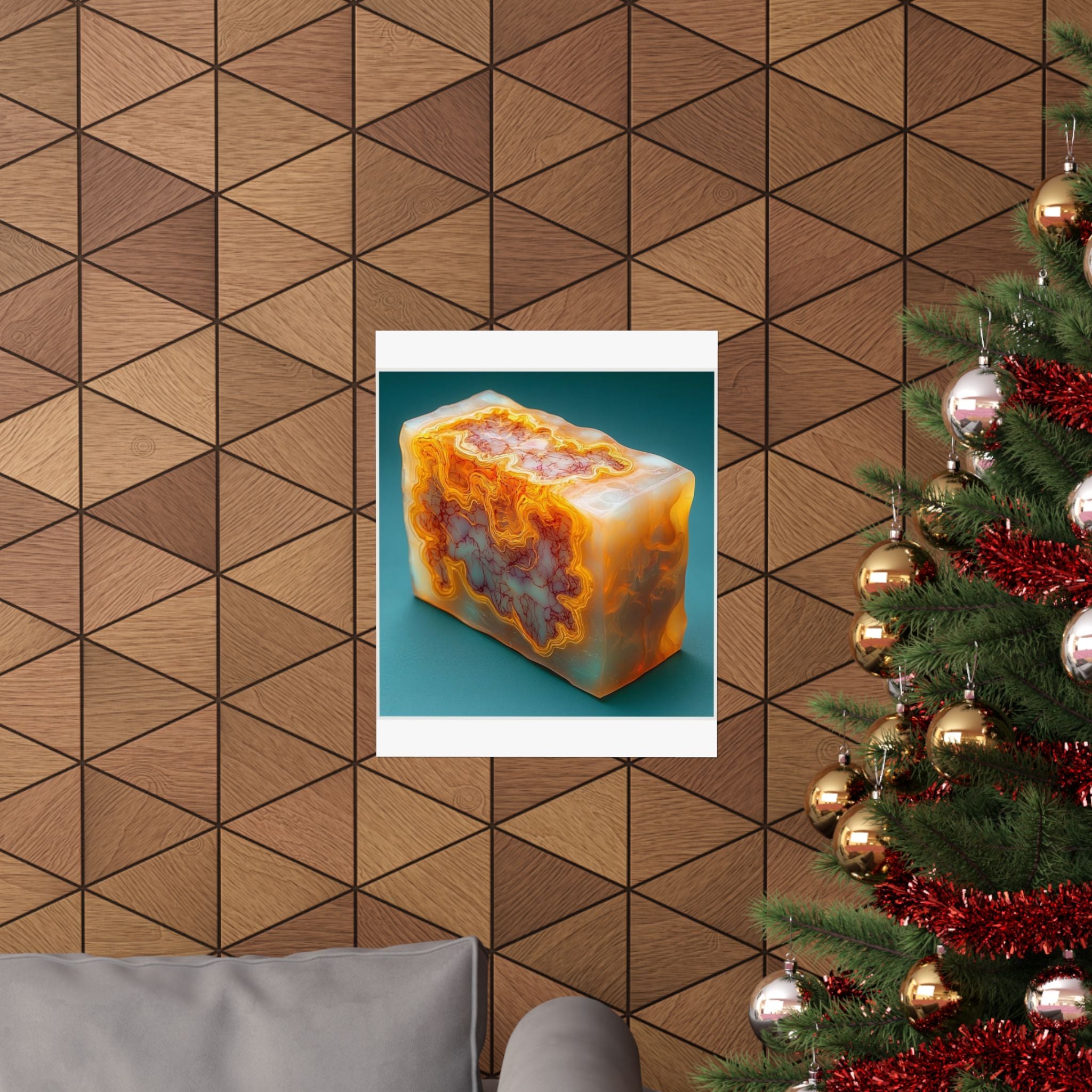 Amber Block Cross-Section Art Print — Histotechnology by Canvas & Click (view 9)
