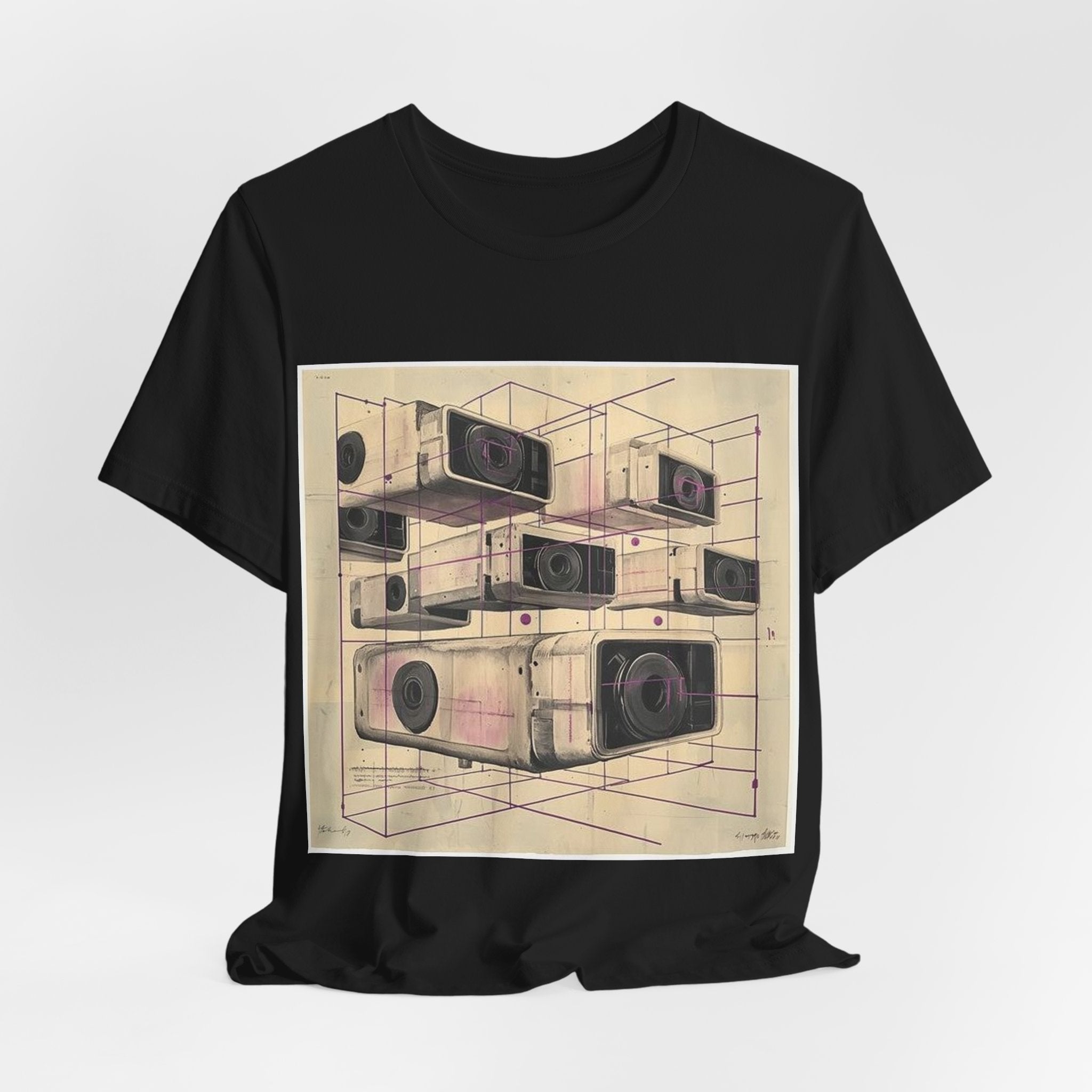 Cassette Grid Architecture T-Shirt — Histotechnology by Canvas & Click (view 4)