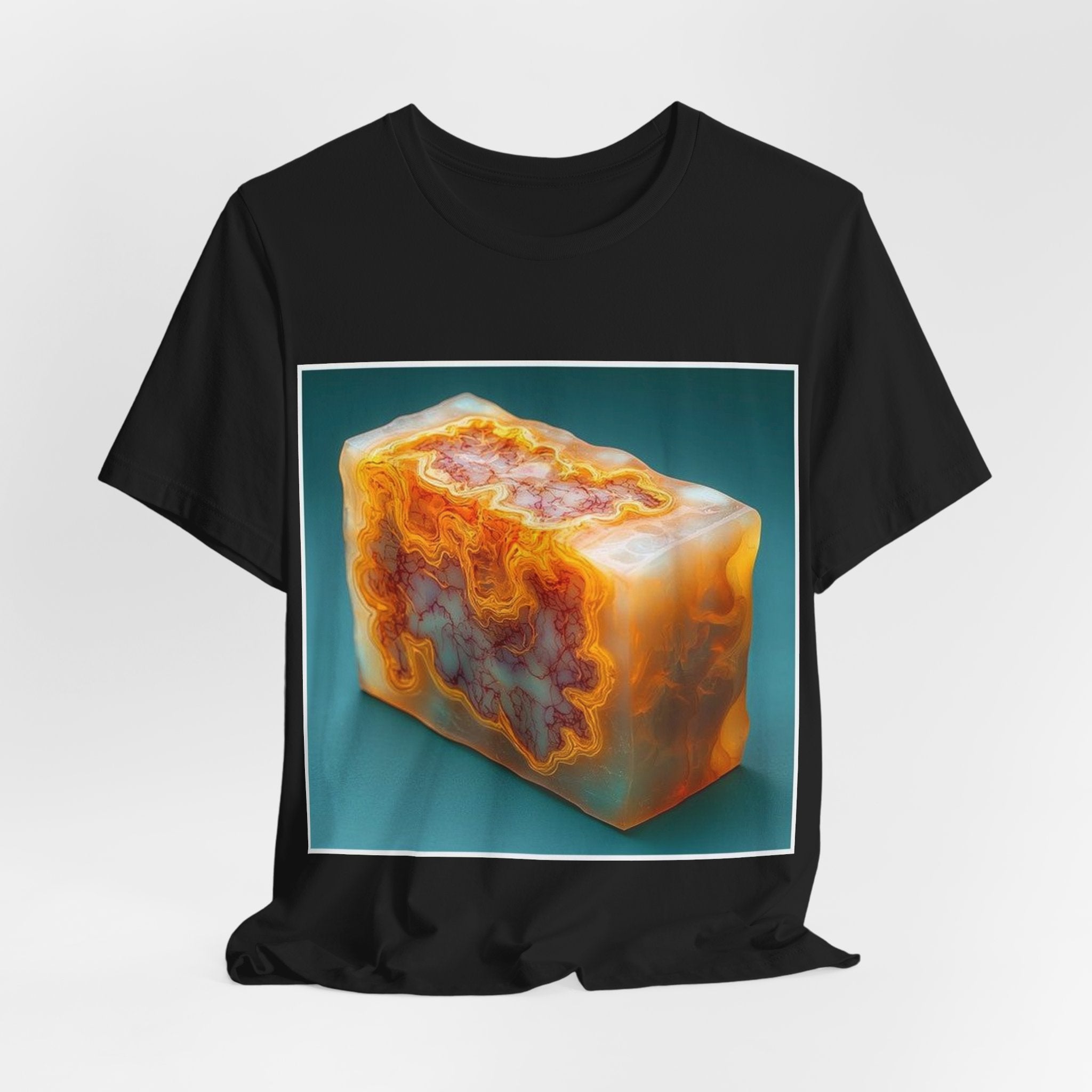 Amber Block Cross-Section T-Shirt — Histotechnology by Canvas & Click (view 4)