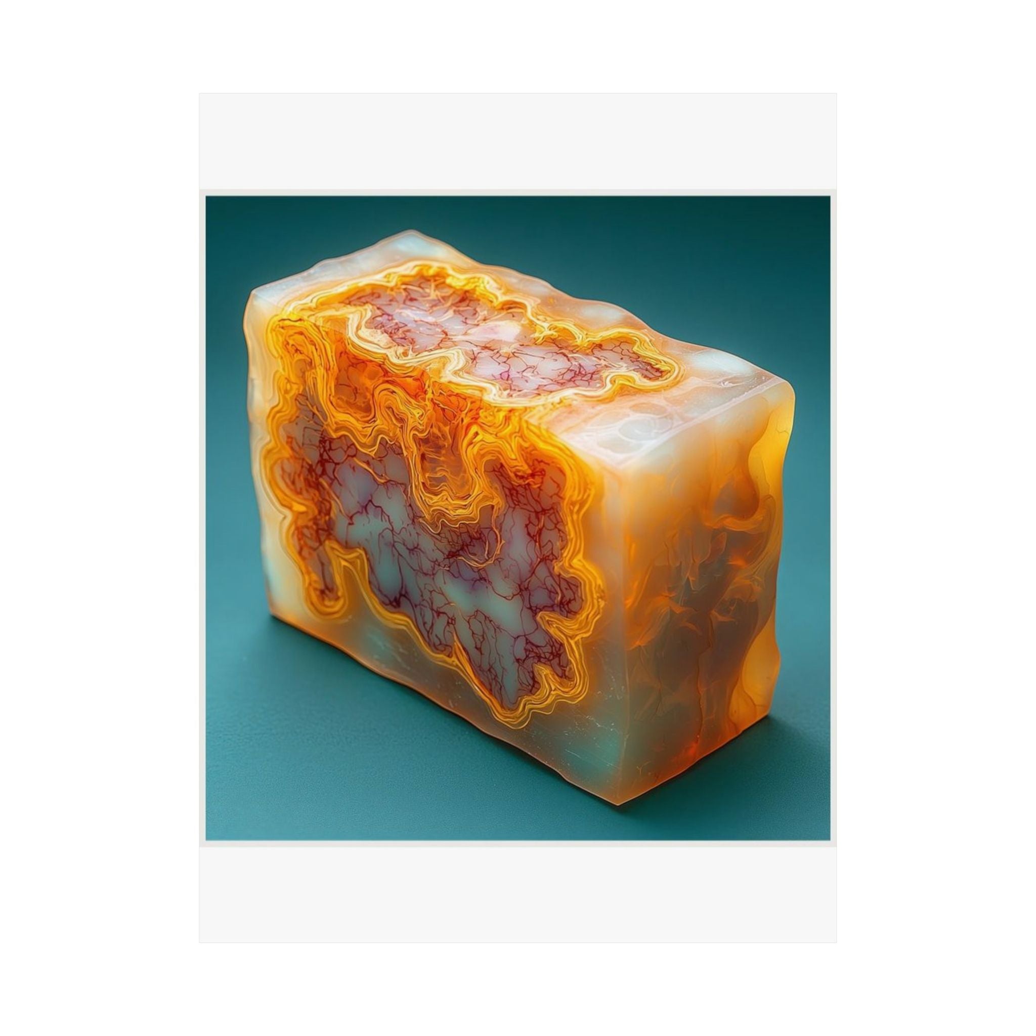Amber Block Cross-Section Art Print — Histotechnology by Canvas & Click (view 10)