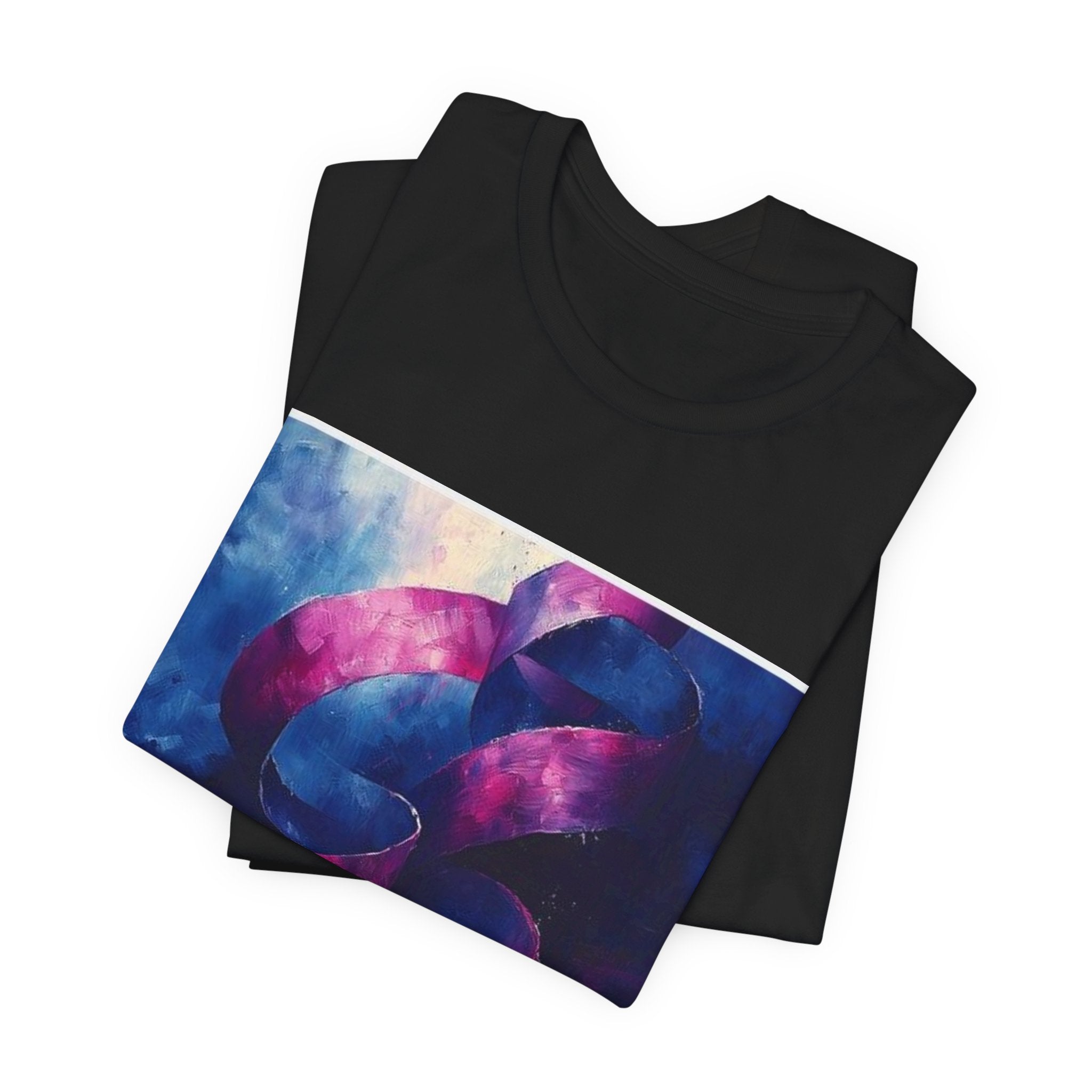 Ribbon Curl Expressionism T-Shirt — Histotechnology by Canvas & Click (view 3)