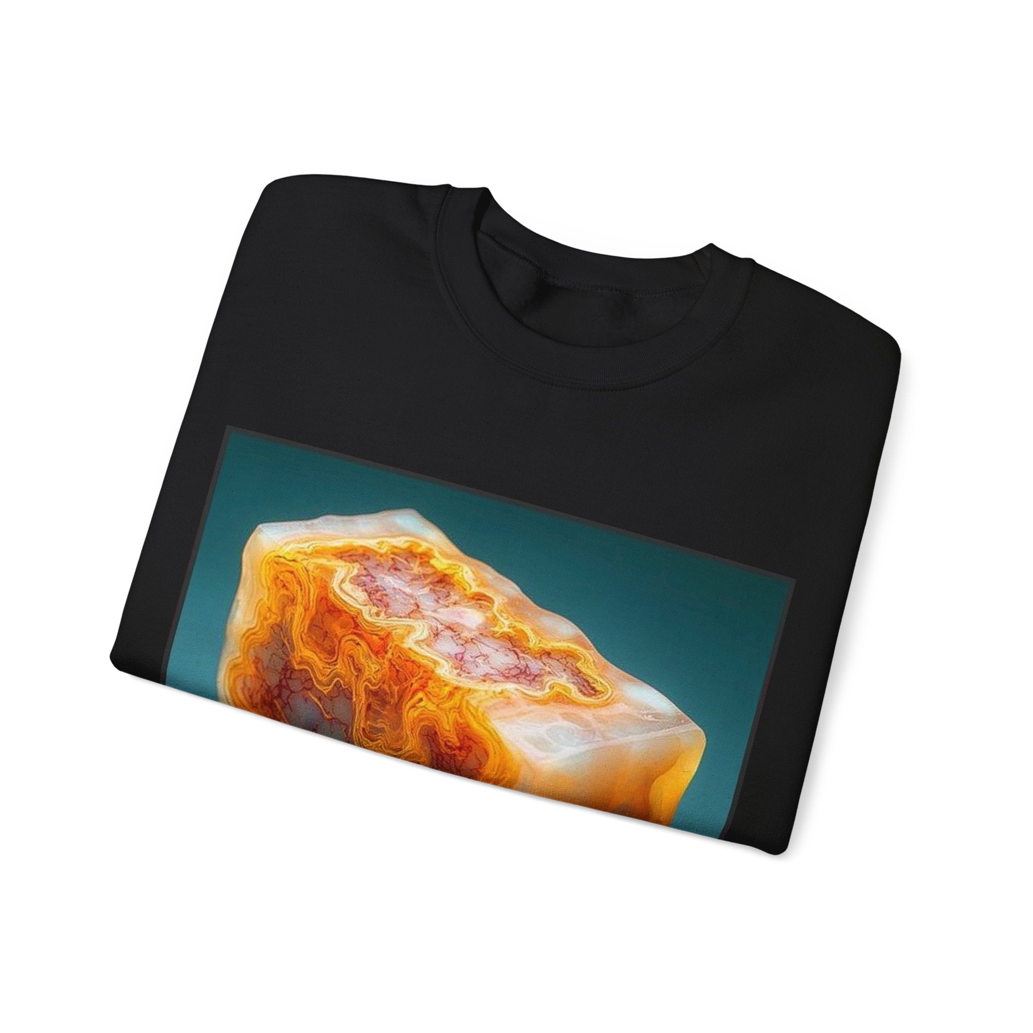 Amber Block Cross-Section Sweatshirt — Histotechnology by Canvas & Click (view 3)
