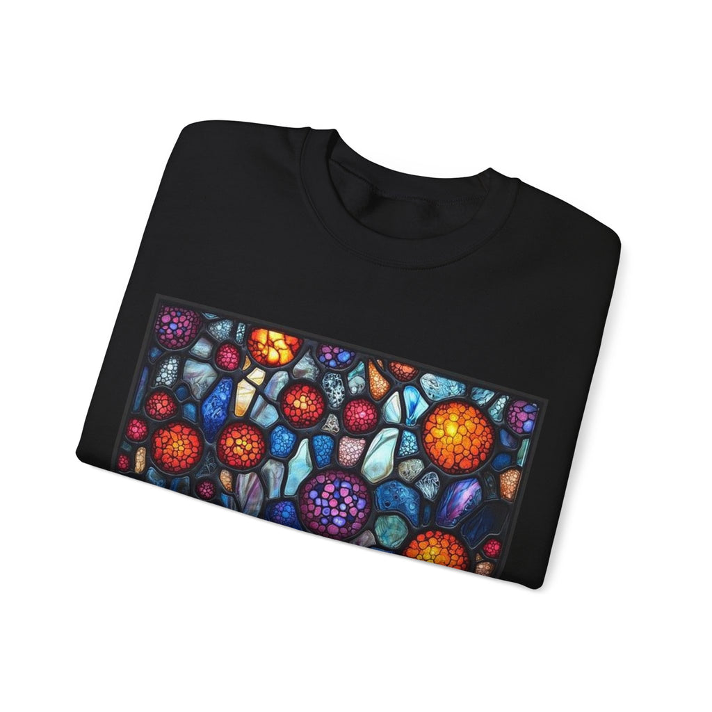 Cellular Stained Glass Sweatshirt — Histotechnology by Canvas & Click (view 3)