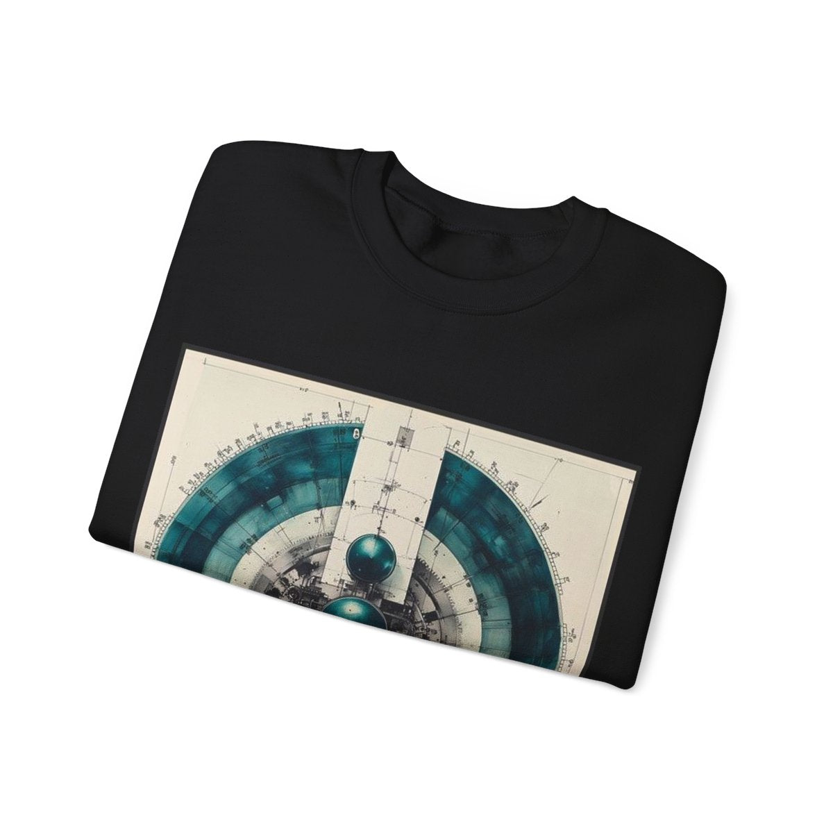 Precision Microtome Wheel Sweatshirt — Histotechnology by Canvas & Click (view 3)